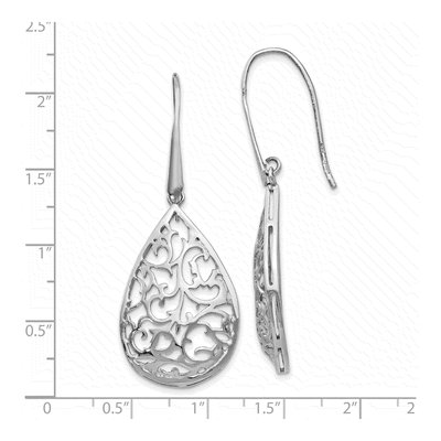Sterling Silver Teardrop Dangle Earrings – view 5