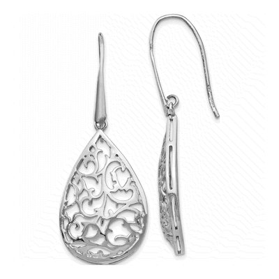 Sterling Silver Teardrop Dangle Earrings