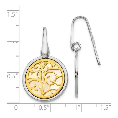 Sterling Silver Mother of Pearl Dangle Earrings – view 5