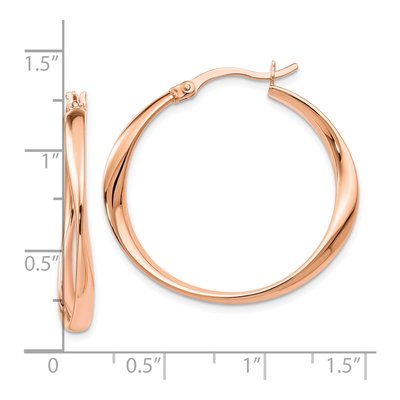 Rose Gold-Plated Sterling Silver 30mm Hoop Earrings – view 5