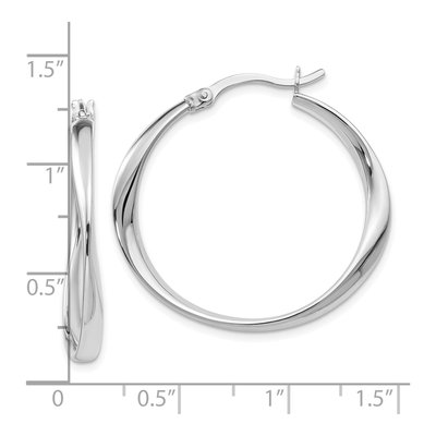 Sterling Silver 30mm Hoop Earrings – view 5