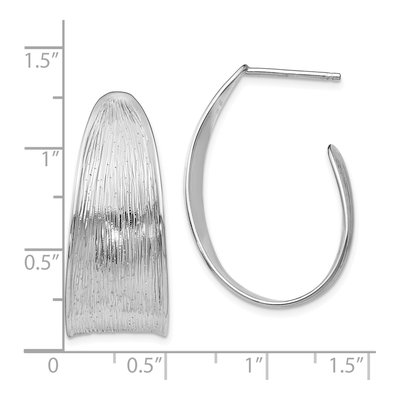 Sterling Silver 30mm J- Hoop Earrings – view 5