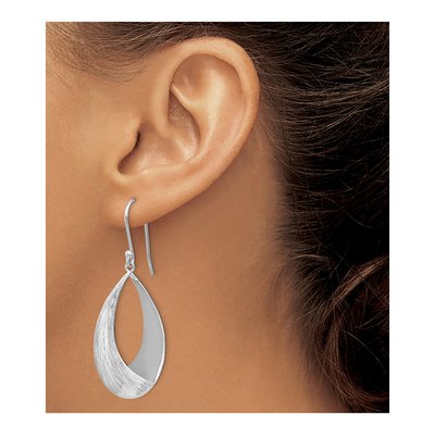 Sterling Silver Textured Dangle Earrings – view 4