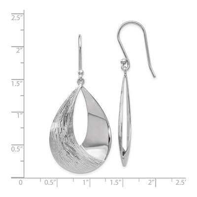 Sterling Silver Textured Dangle Earrings – view 5