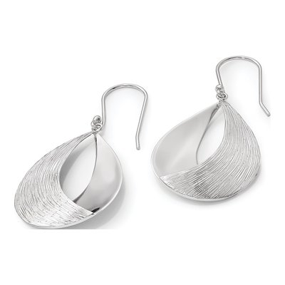 Sterling Silver Textured Dangle Earrings – view 6
