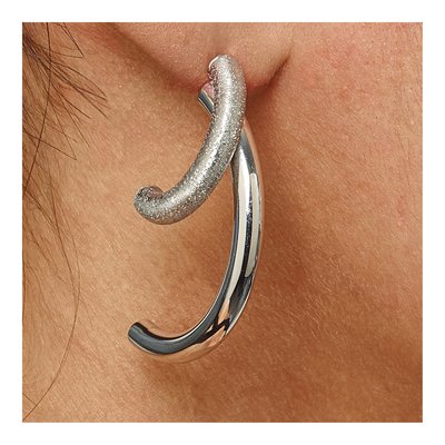 Sterling Silver Diamond-Cut Dangle Earrings – view 5