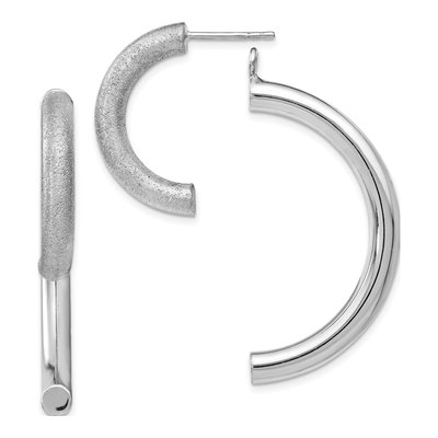 Sterling Silver Diamond-Cut Dangle Earrings