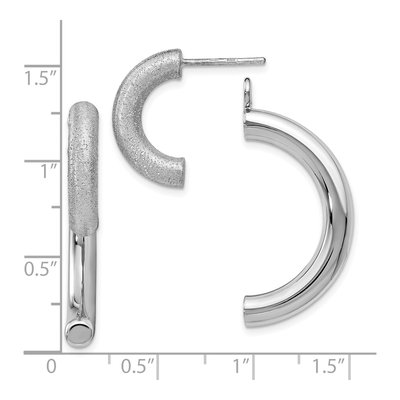 Sterling Silver Diamond-Cut Dangle Earrings – view 6