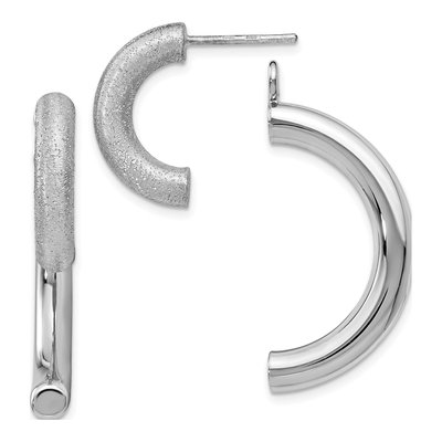 Sterling Silver Diamond-Cut Dangle Earrings