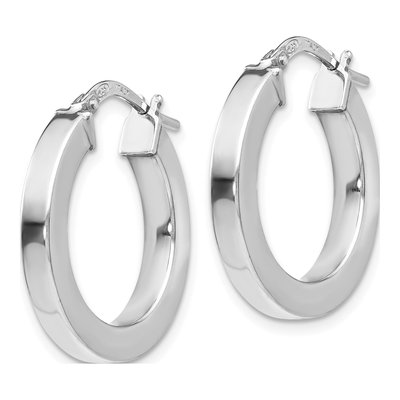 Sterling Silver 21mm Hoop Earrings – view 3