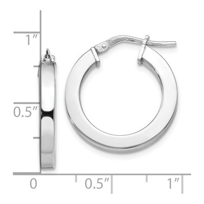 Sterling Silver 21mm Hoop Earrings – view 5
