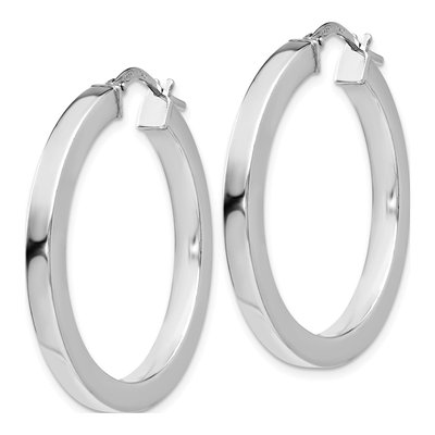 Sterling Silver 31mm Hoop Earrings – view 3