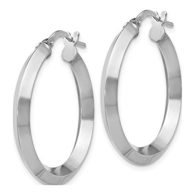 Sterling Silver 28mm Hoop Earrings – view 3