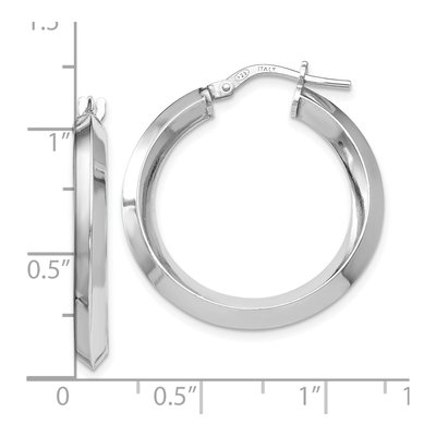 Sterling Silver 28mm Hoop Earrings – view 5