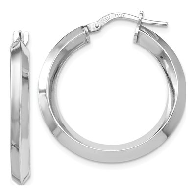 Sterling Silver 28mm Hoop Earrings