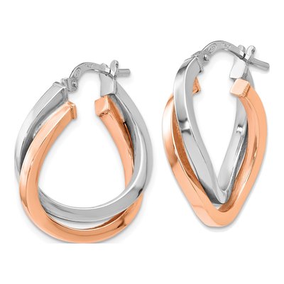 Sterling Silver 23mm Hoop Earrings – view 3