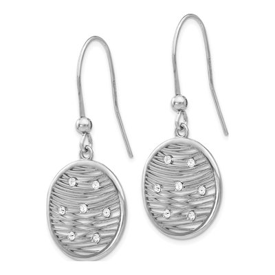 Sterling Silver Crystal Dangle Earrings – view 3