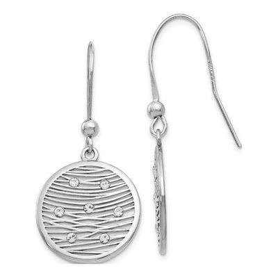 Sterling Silver Crystal Dangle Earrings
