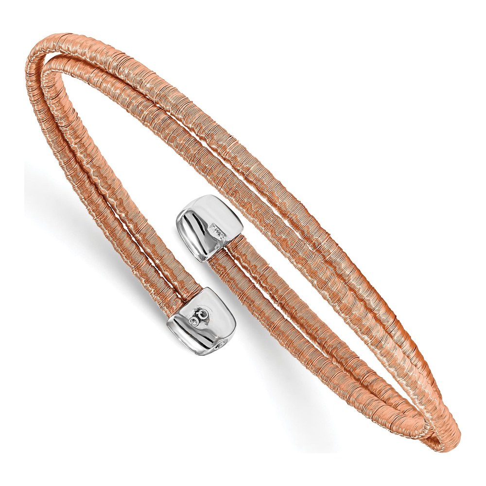Rose Gold-Plated Sterling Silver Flash-Plated Cuff Bracelet