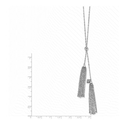 Sterling Silver Tassel Necklace – view 5