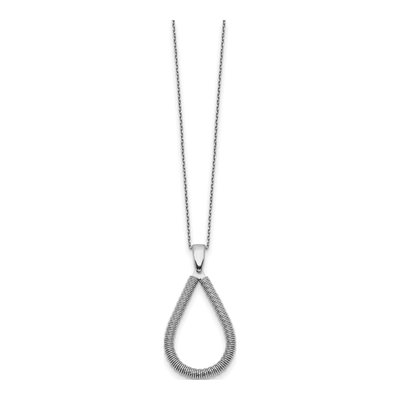 Sterling Silver Teardrop Pendant Necklace – view 2