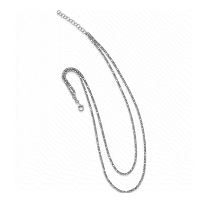 Sterling Silver Fancy 2-Strand Necklace – view 3