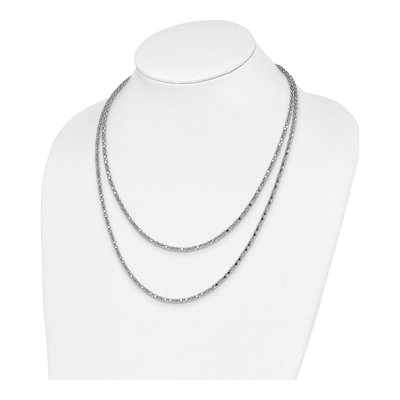 Sterling Silver Fancy 2-Strand Necklace – view 4