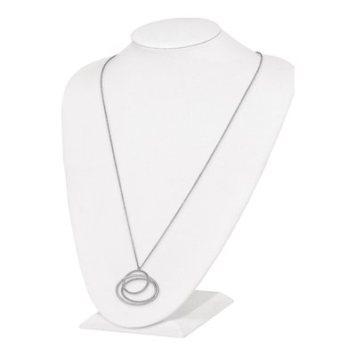 Sterling Silver Rhodium Brushed Necklace, 35.5" – view 3