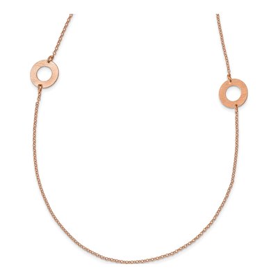 Rose Gold-Plated Sterling Silver Fancy Necklace