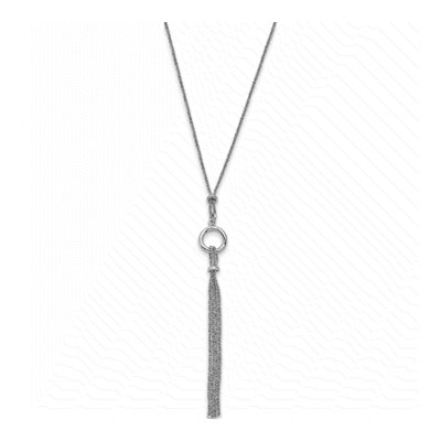 Sterling Silver Tassel Necklace – view 3