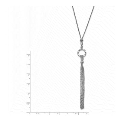 Sterling Silver Tassel Necklace – view 5