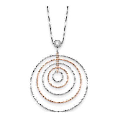 Rose Gold-Plated Sterling Silver Box Necklace