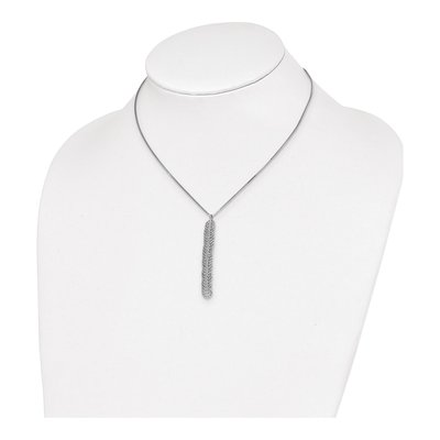 Sterling Silver Fancy Box Necklace – view 3