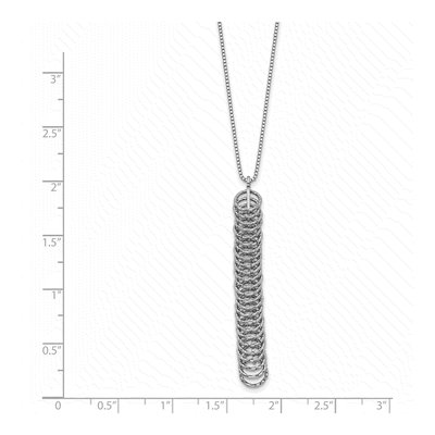 Sterling Silver Fancy Box Necklace – view 4