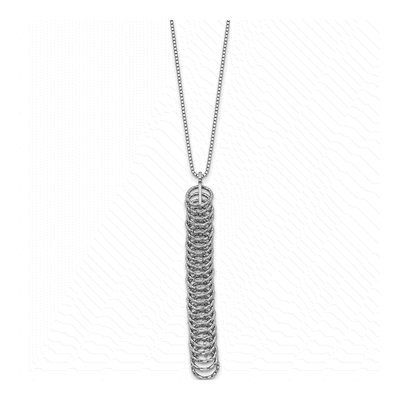 Sterling Silver Fancy Box Necklace