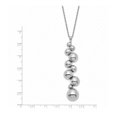 Sterling Silver Beaded Dangle Necklace – view 5