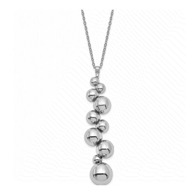 Sterling Silver Beaded Dangle Necklace