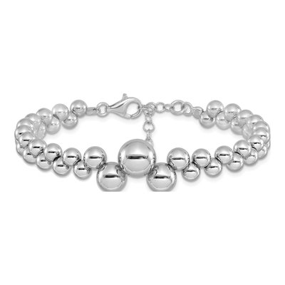 Sterling Silver Beaded Bracelet – view 3
