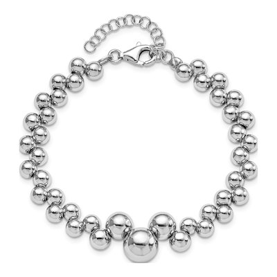 Sterling Silver Beaded Bracelet – view 5