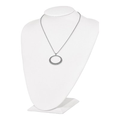 Sterling Silver Diamond-Cut Circle Pendant Necklace – view 3