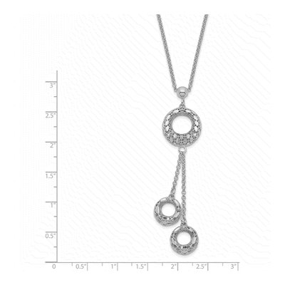 Sterling Silver Diamond-Cut Circle Necklace – view 5