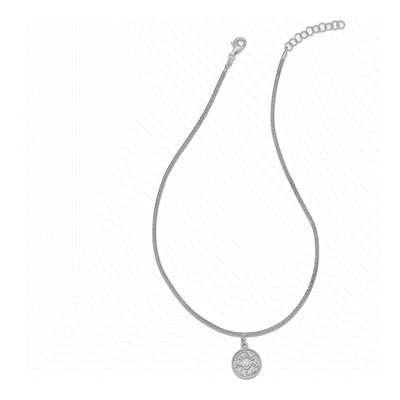 Sterling Silver Rhod-Plat Elizabeth II Medal Necklace – view 2