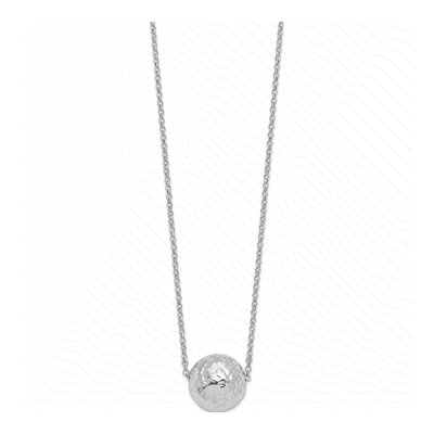 Sterling Silver Hammered Pendant Necklace – view 3
