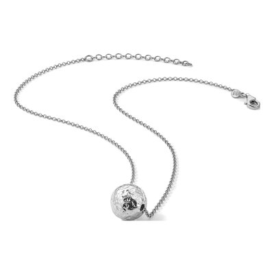 Sterling Silver Hammered Pendant Necklace – view 6