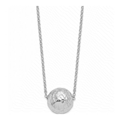 Sterling Silver Hammered Pendant Necklace
