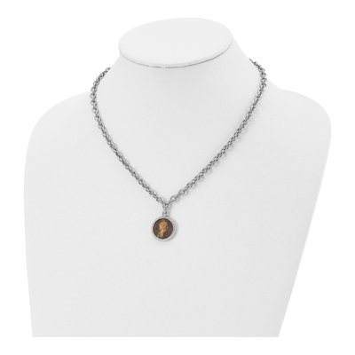 Sterling Silver Roman Coin Pendant Necklace – view 5