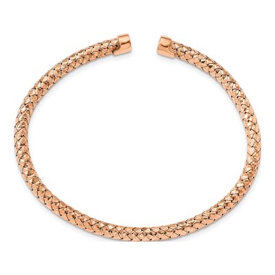 Rose Gold-Plated Sterling Silver Cuff Bracelet – view 2