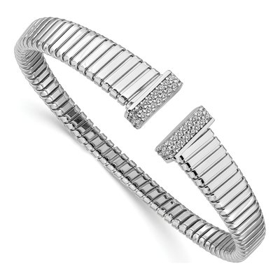 Sterling Silver CZ Cuff Bracelet
