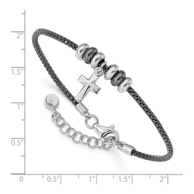 Sterling Silver Cross Bracelet – view 3