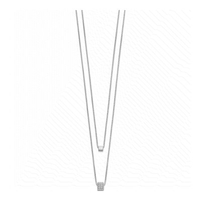Sterling Silver CZ Multi-Strand Necklace – view 3
